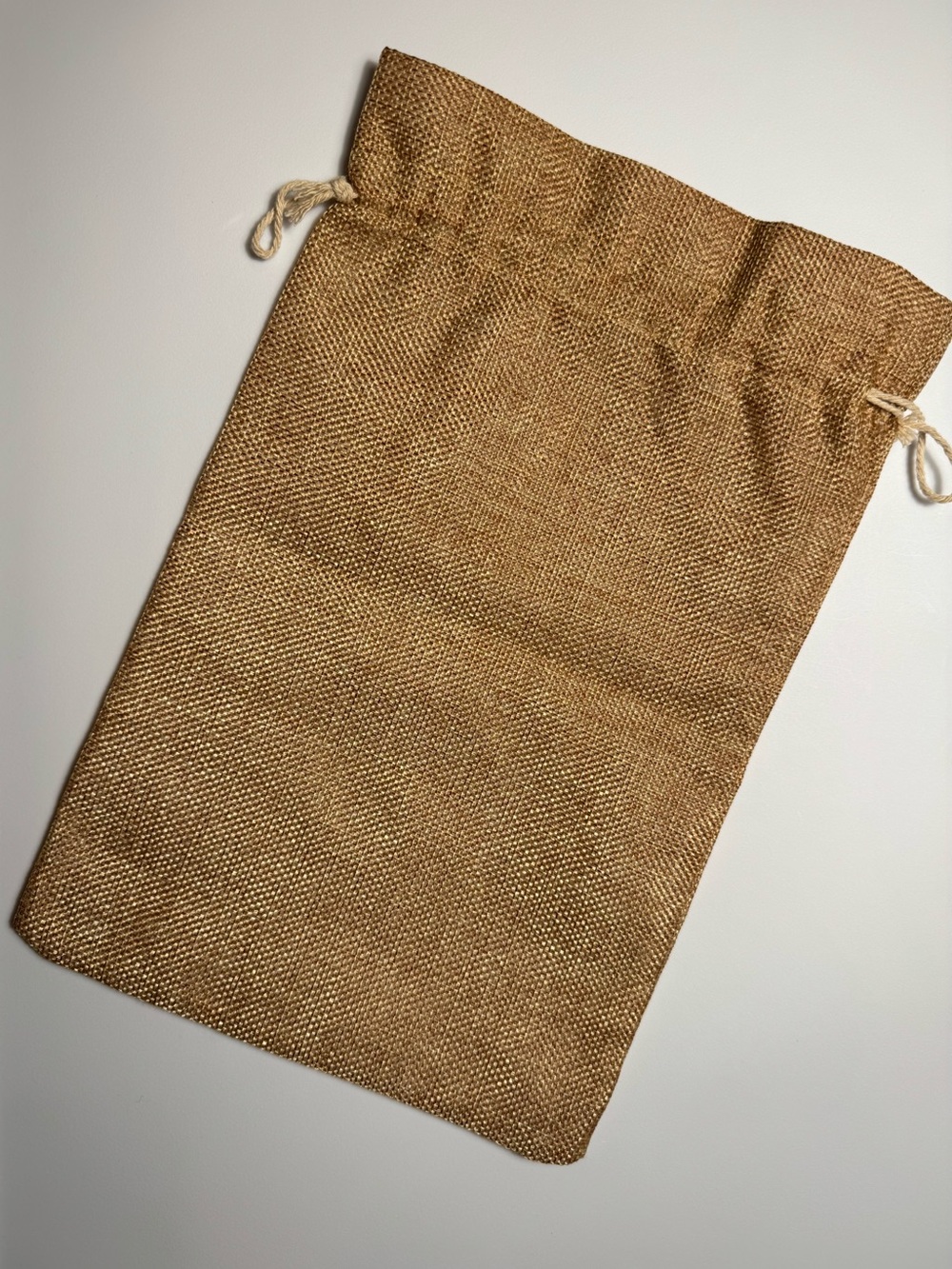 Natural Drawstring Bag - Tan